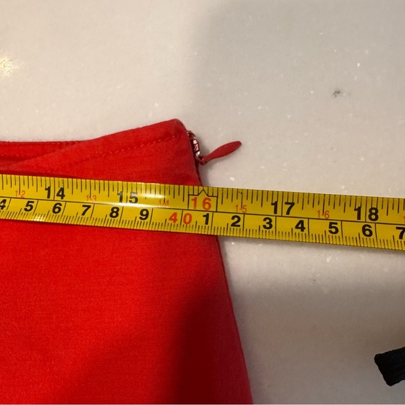 Club Monaco Women’s Red Pants Sz 10 Flat Front, Size Zip - Picture 5 of 9